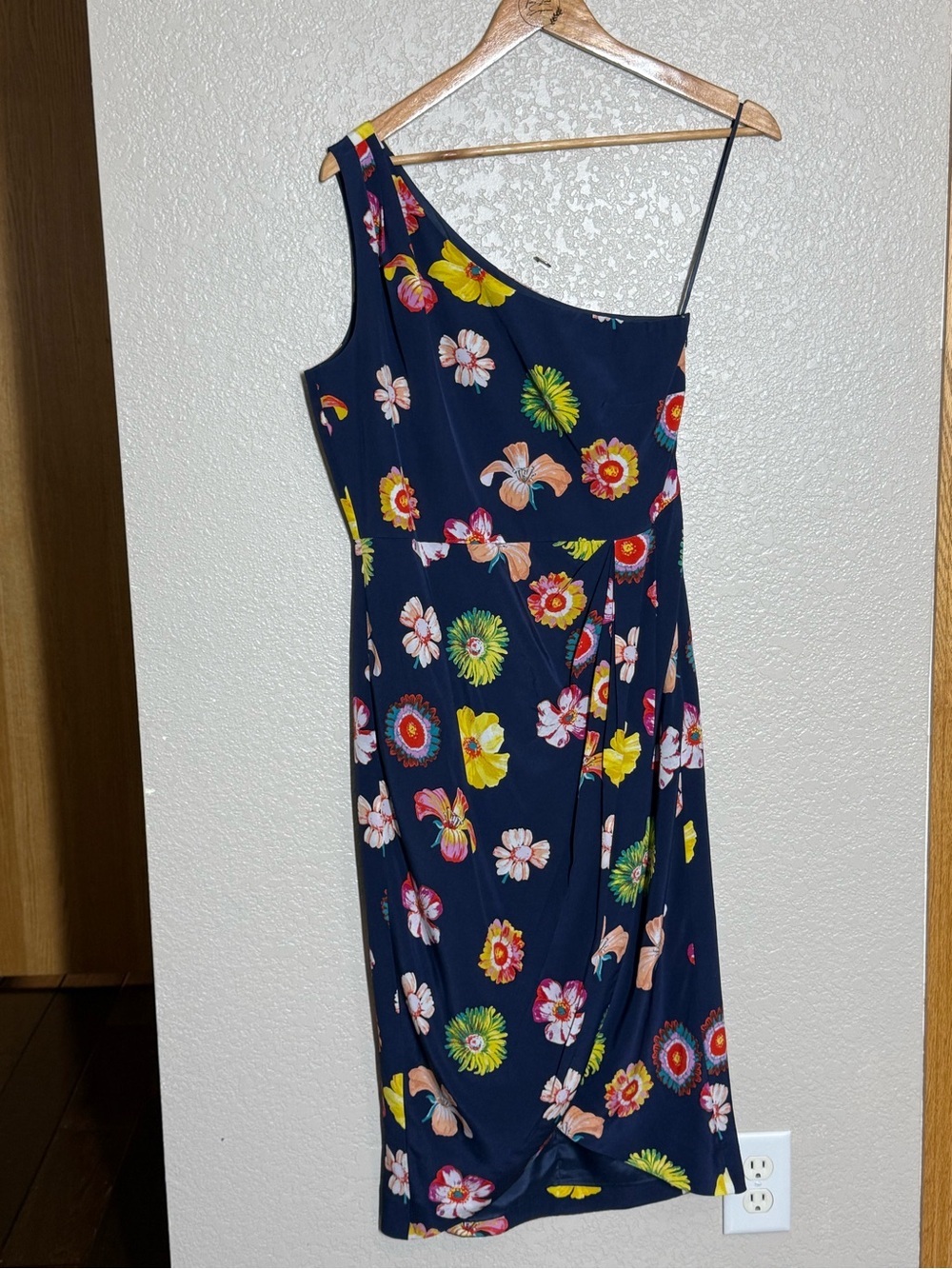 J. Crew silk one shoulder floral dress size 8